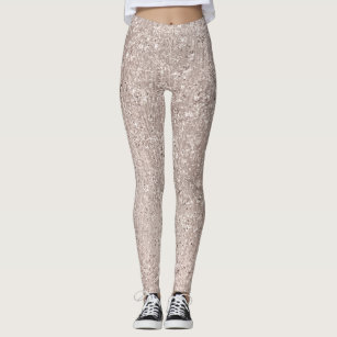 Soft Rose Gold Glitter Leggings by Honor and obey