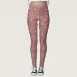 Pink Rose Gold Blush Glitter Sparkle Leggings<br><div class="desc">Pink Glitter Sparkle Leggings</div>