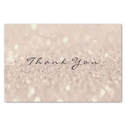 Pink Rose Gold Blush Glitter Thank You Blush Tissue Paper