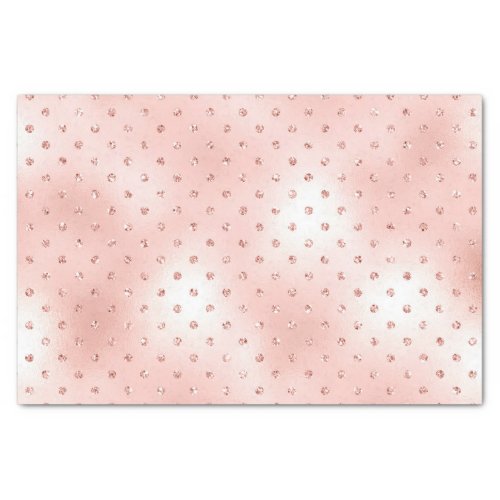 Pink Rose Gold Blush Metallic Crystals Swarovski Tissue Paper