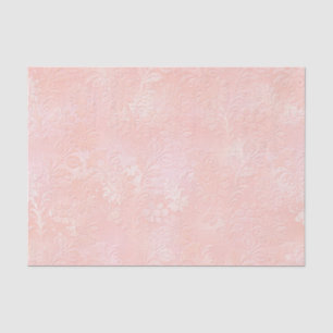 Pink Rose Gold Blush Metallic Floral Royal Tissue Paper