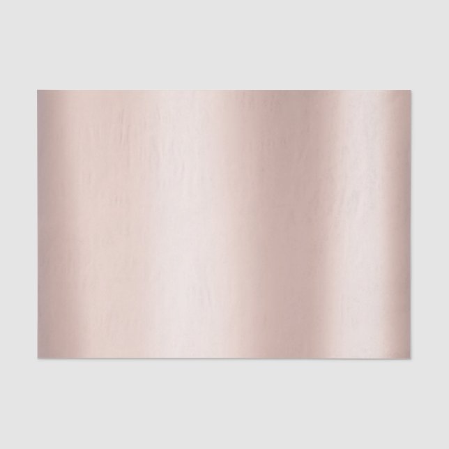 Pink Rose Gold Blush Metallic Powder Blush Tissue Paper (Front)