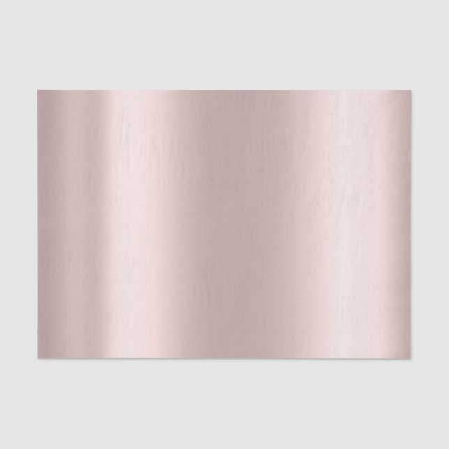 Pink Rose Gold Blush Metallic Powder Minimal Tissue Paper (Front)