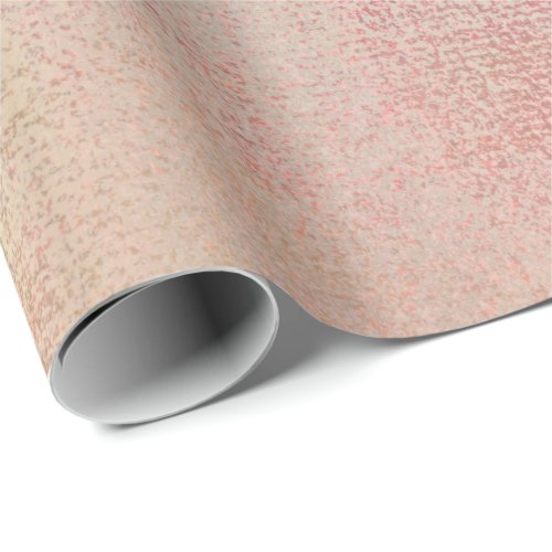 Pink Rose Gold Blush Peach Gold Champaign Wrapping Paper