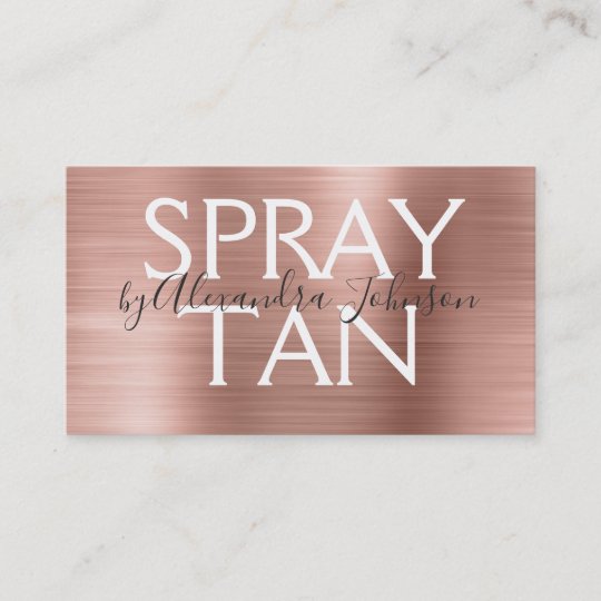 311 Vintage Glam Spray Tan Gold Glitter Pink Business Card