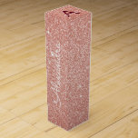 Pink Rose Gold Burgundy Glitter Sparkle Monogram Wine Box<br><div class="desc">Pink Rose Gold and Burgundy Faux Glitter and Sparkle Elegant Wine Gift Box. This Wine Gift Box can be customized to include your initial and first name and makes a great birthday,  bachelorette party,  bridal shower gift.</div>