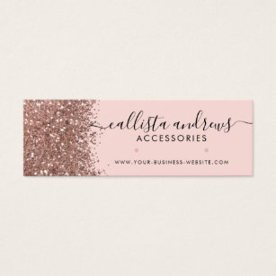 Pink Rose Gold Confetti Glitter Earring Display