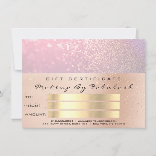 Pink Rose Gold Confetti QR Code Logo Beauty Studio