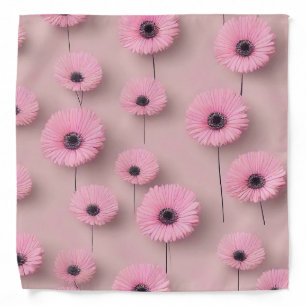 Pink Rose Gold Flowers Gift Bandana