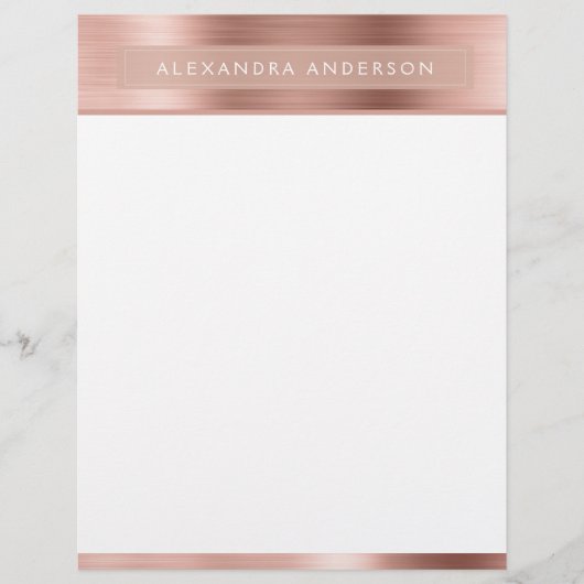 Pink Rose Gold Foil Girly Monogram (Front)