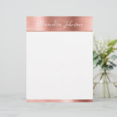 Pink Rose Gold Foil Girly Monogram (Standing Front)