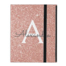 Pink Rose Gold Glitter and Sparkle Monogram iPad Folio Case Pink Rose Gold Glitter and Sparkle Monogram iPad Folio Case