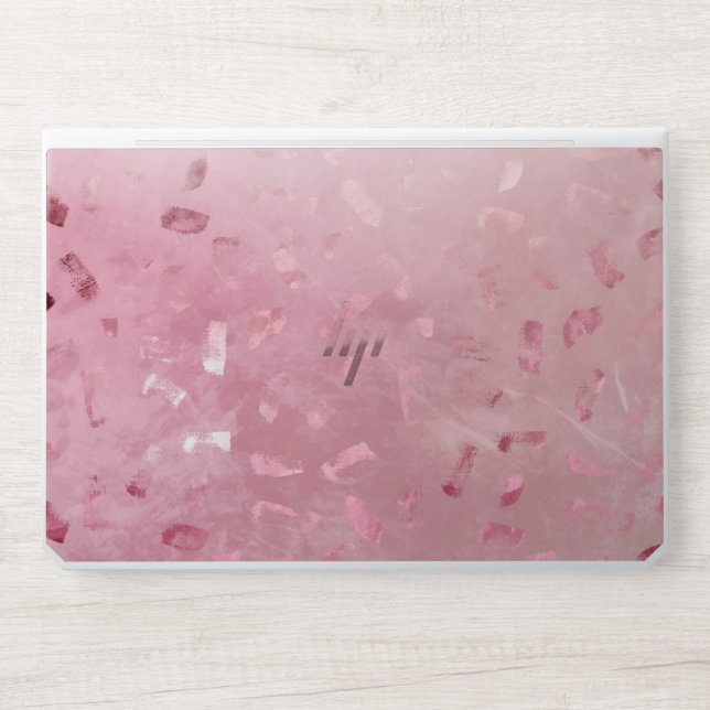 Pink Rose Gold Glitter HP Laptop Skin (Front)