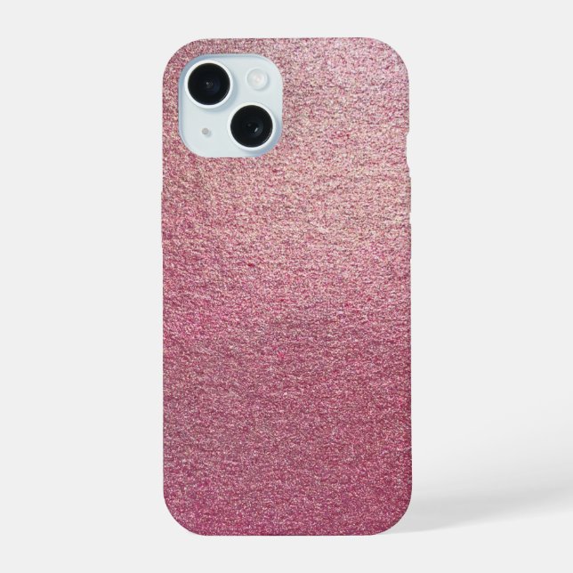 Pink Rose Gold Glitter Iphone Case (Back)