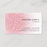 Pink Rose Gold Glitter Look Modern Elegant Business Card