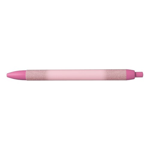 Pink Rose Gold Glitter Modern Elegant Template Black Ink Pen