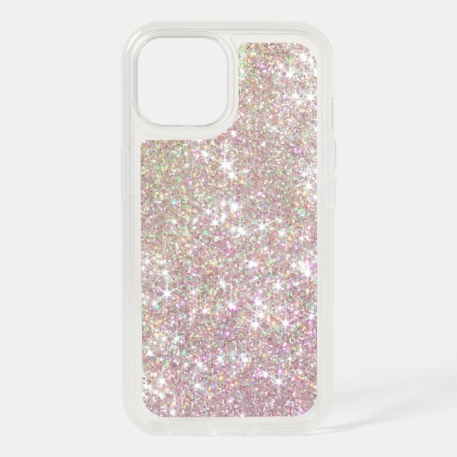 Pink Rose Gold Glitter OtterBox iPhone 15 Case (Back)