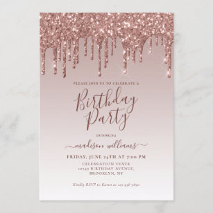 Girly Birthday Invitations Zazzle