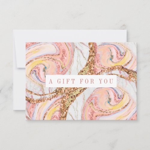 Pink  Rose Gold Marble Gift Certificate