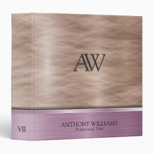 Pink & Rose Gold Metallic Background 3 Ring Binder