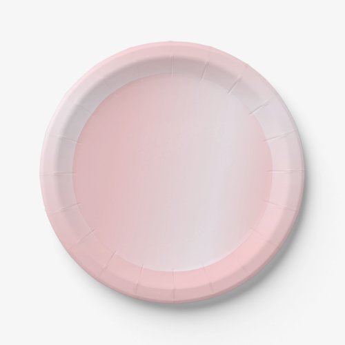 Pink Rose Gold Modern Trendy Blank Template Paper Plates