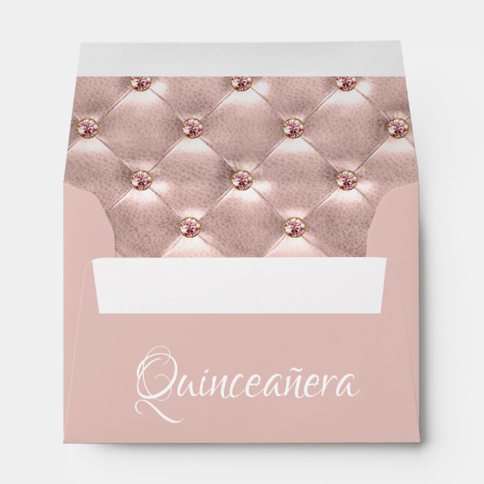 Pink Rose Gold Paris Quinceañera Celebration Envelope Zazzle