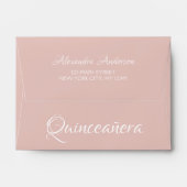 Pink Rose Gold Paris Quinceañera Celebration Envelope (Back (Top Flap))