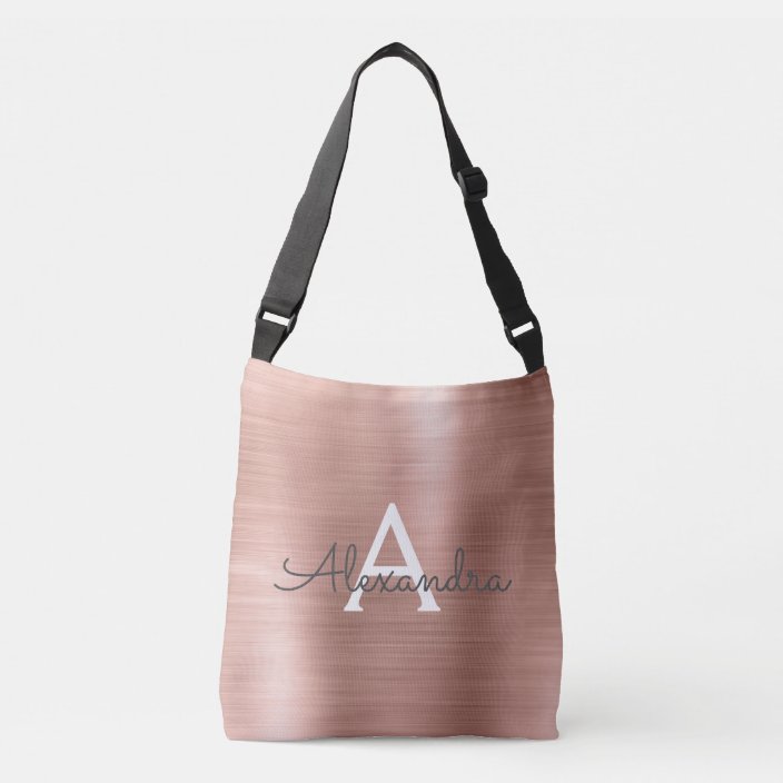 pink and rose gold bag