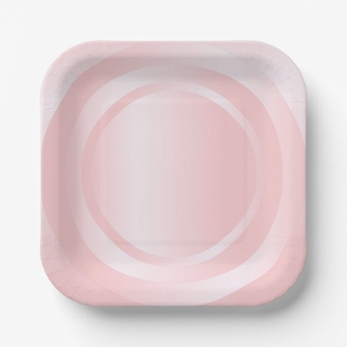 Pink Rose Gold Trendy Modern Elegant Template Paper Plates