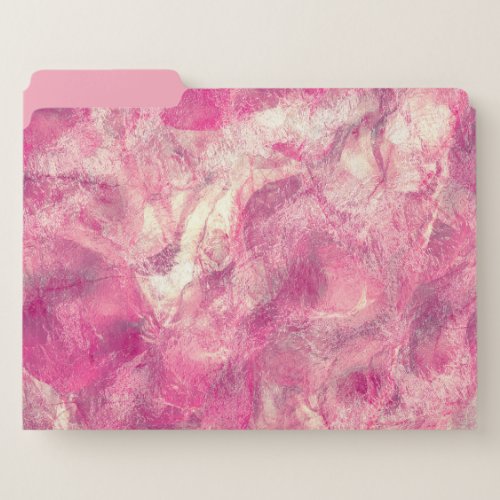 Pink Rose Gold Watercolor Marbling File Folder