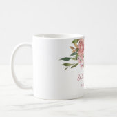 Pink Rose Gold Womans 80th Birthday Party Gift Coffee Mug (Left)