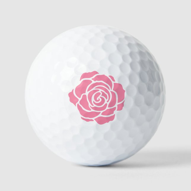 Pink Rose Golf Balls (Front)