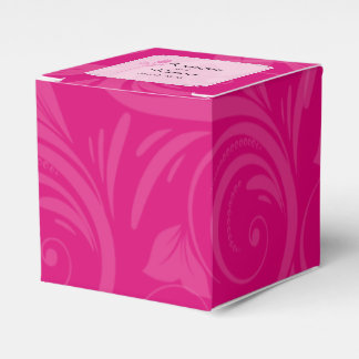Pink Rose Graphic Wedding Favor Box