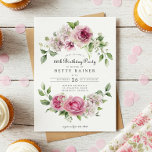 Pink Rose Greenery Floral Arch 80th Birthday Party Invitation<br><div class="desc">Celebrate a milestone in style with this elegant Pink Rose & Greenery Floral Arch 80th Birthday Invitation. Featuring soft blush florals,  lush greenery,  and a graceful arch design,  it sets the perfect tone for a sophisticated gathering. Personalize with your event details to create a timeless and memorable invite.</div>