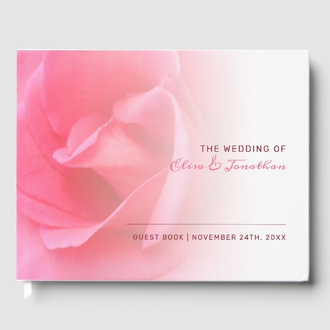 Pink Rose Guest Book (Front)