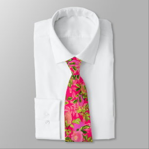 Pink rose hip , pink wild rose hip neck tie