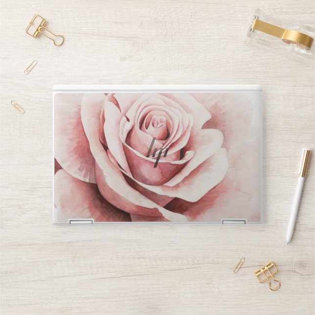 Pink Rose HP Laptop Skin (Desk)