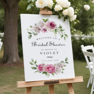 Pink Rose Hydrangea Floral Arch Bridal Shower Foam Board