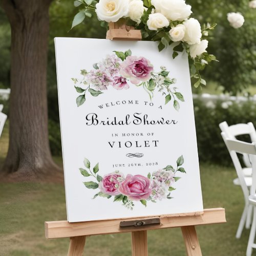 Pink Rose Hydrangea Floral Arch Bridal Shower Foam Board