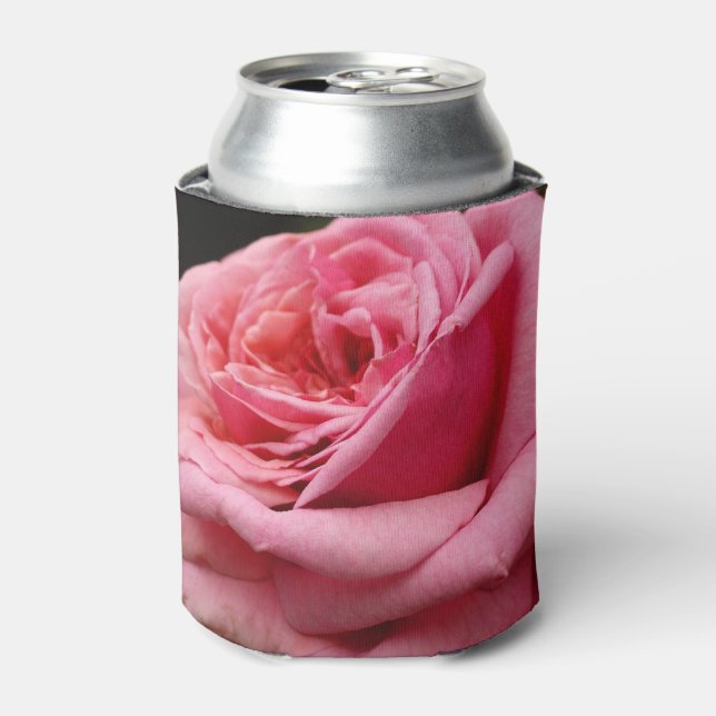 Pink Rose I Pretty Floral Photography Can Cooler (Can Front)