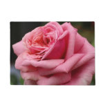 Pink Rose I Pretty Floral Photography Doormat