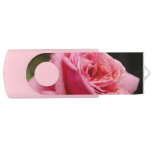 Pink Rose I Pretty Floral Photography Flash Drive
