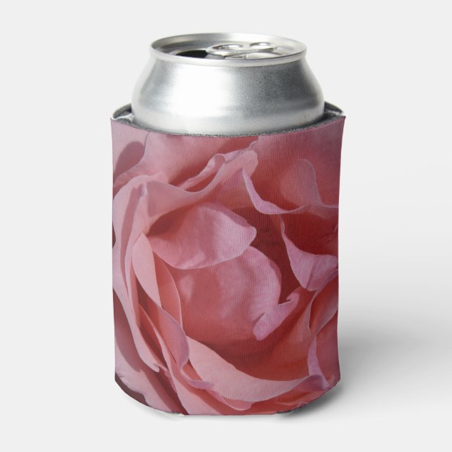 Pink Rose II Pretty Floral Can Cooler (Can Front)