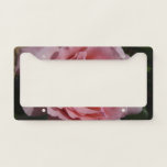 Pink Rose II Pretty Floral License Plate Frame