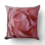 Pink Rose II Pretty Floral Throw Pillow