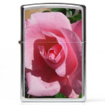 Pink Rose III Garden Floral Zippo Lighter