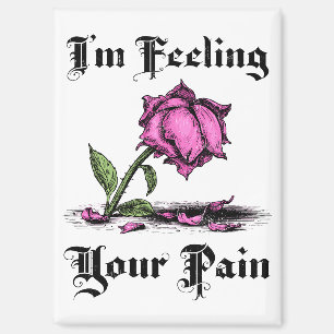 Pink Rose in Despair Magnet