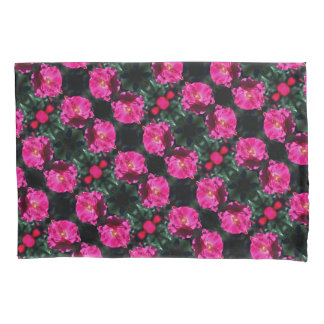 Pink Rose In Full Bloom Pattern Pillow Case