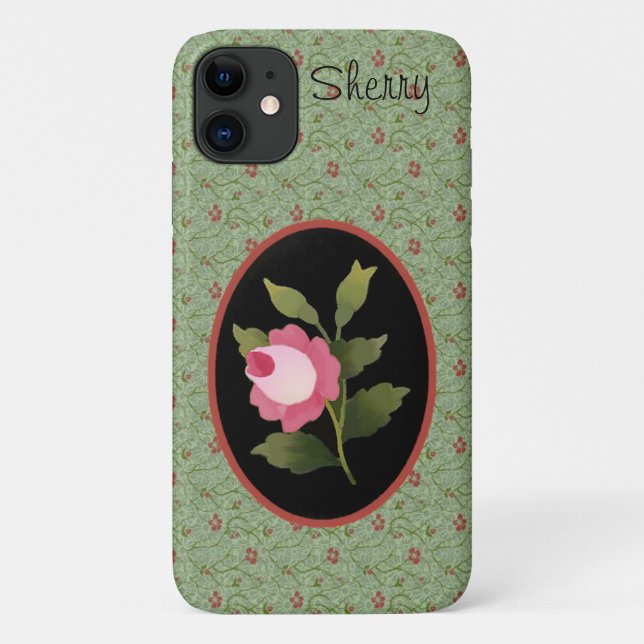 Pink Rose iPhone 11 Case (Back)