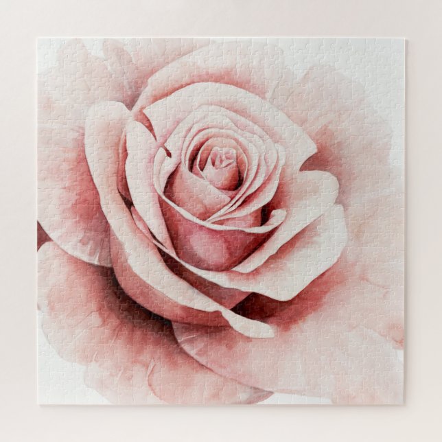 Pink Rose Jigsaw Puzzle (Horizontal)